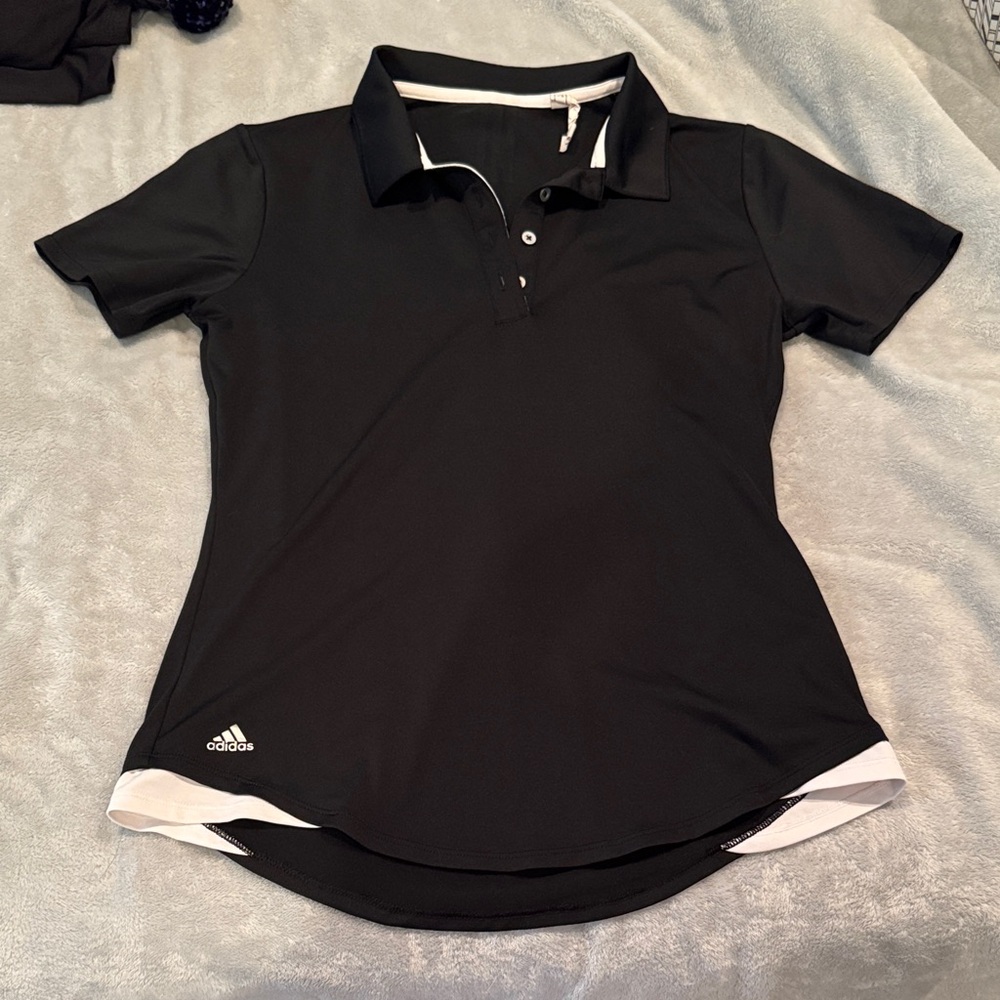 Adidas Black and White Polo